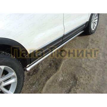 Пороги труба 60 мм ТСС для Ford Explorer 2011-2015 Пороги труба 60 мм ТСС для Ford Explorer 2011-2015