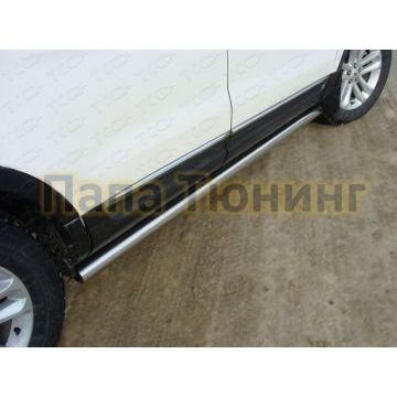 Пороги труба 76 мм ТСС для Ford Explorer 2011-2015 Пороги труба 76 мм ТСС для Ford Explorer 2011-2015
