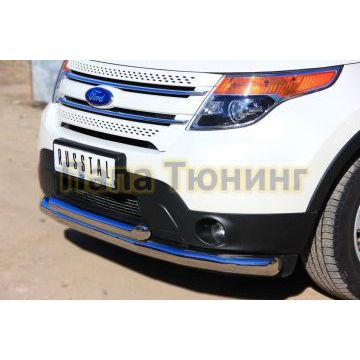 Защита передняя двойная d76-d57  РусСталь для Ford Explorer 2011-2015