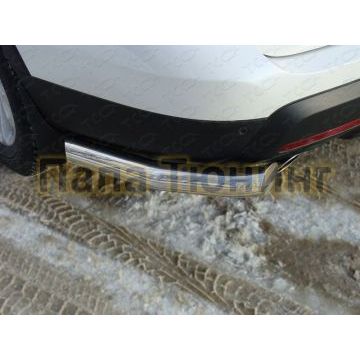 Защита заднего бампера уголки 76 мм ТСС для Ford Explorer 2011-2015