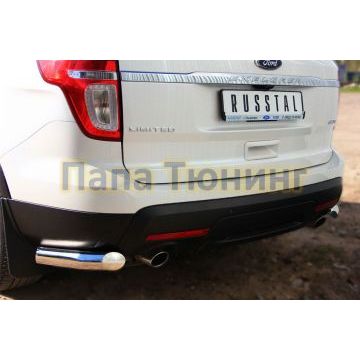 Защита задняя уголки d76 секции РусСталь для Ford Explorer 2011-2015