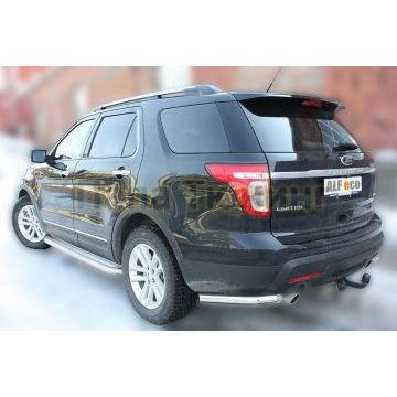 Защита задняя уголки 60 мм ALFeco для Ford Explorer 2011-2015