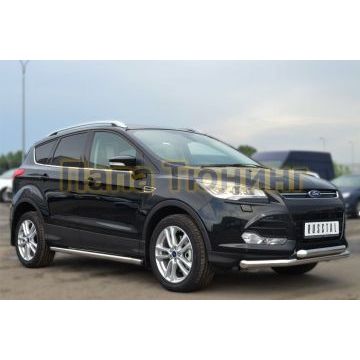 Пороги труба d57 вариант 2 РусСталь для Ford Kuga 2013-
