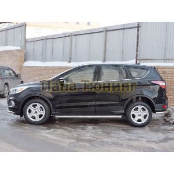 Пороги труба d57 вариант 1 РусСталь для Ford Kuga 2016-