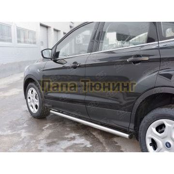 Пороги труба d57 вариант 2 РусСталь для Ford Kuga 2016-