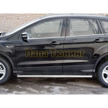Пороги труба d57 вариант 2 РусСталь для Ford Kuga 2016-