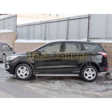Пороги труба d57 вариант 2 РусСталь для Ford Kuga 2016-