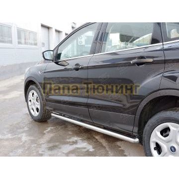 Пороги труба d57 вариант 3 РусСталь для Ford Kuga 2016-