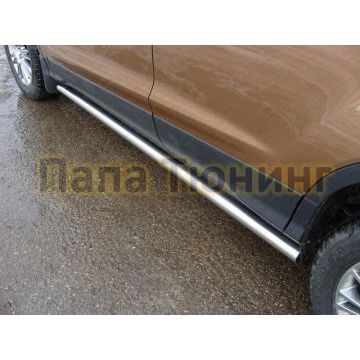 Пороги труба 60 мм ТСС для Ford Kuga 2016-