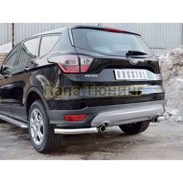 Защита задняя уголки d57 РусСталь для Ford Kuga 2016-
