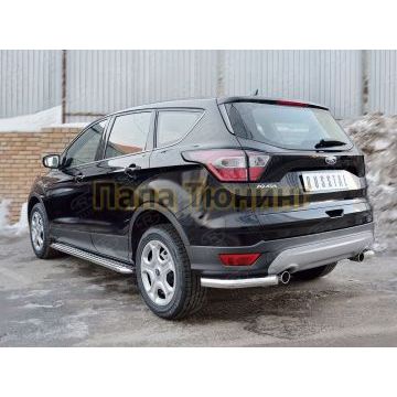 Защита задняя уголки d57 РусСталь для Ford Kuga 2016-