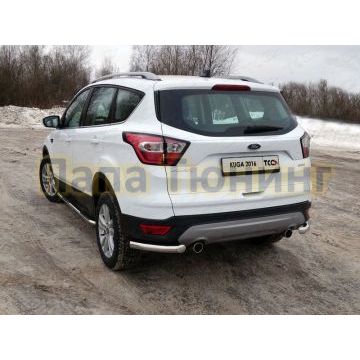 Защита задняя уголки 60 мм ТСС для Ford Kuga 2016-