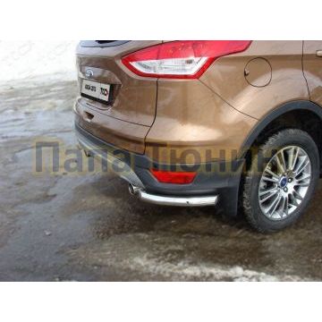 Защита заднего бампера уголки 60 мм ТСС для Ford Kuga 2013-2016