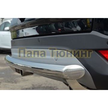 Защита заднего бампера d57 дуга РусСталь для Ford Kuga 2013-2016