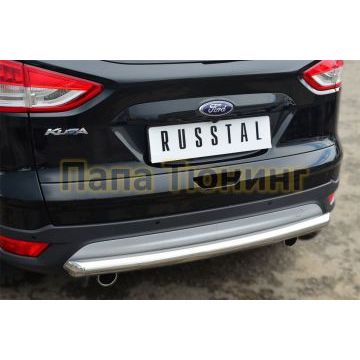 Защита заднего бампера d57 дуга РусСталь для Ford Kuga 2013-2016