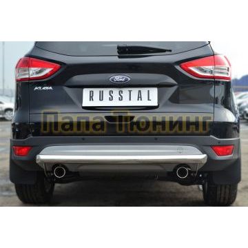 Защита заднего бампера d57 дуга РусСталь для Ford Kuga 2013-2016