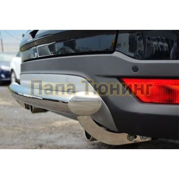 Защита заднего бампера d76 дуга РусСталь для Ford Kuga 2013-2016