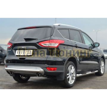 Защита заднего бампера d76 дуга РусСталь для Ford Kuga 2013-2016