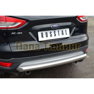 Защита заднего бампера d76 дуга РусСталь для Ford Kuga 2013-2016