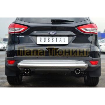 Защита заднего бампера d76 дуга РусСталь для Ford Kuga 2013-2016