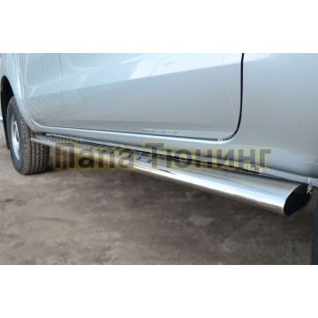 Пороги труба овальная с проступью 120x60 мм РусСталь для Ford Ranger 2012-2015