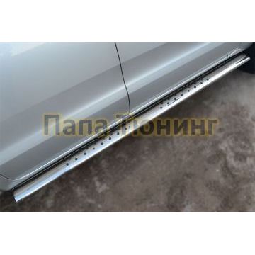 Пороги труба овальная с проступью 120x60 мм РусСталь для Ford Ranger 2012-2015