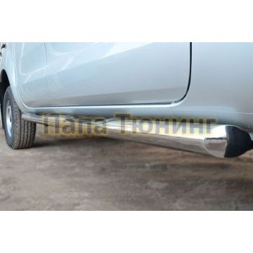 Пороги труба с накладками d76 вариант 1 РусСталь для Ford Ranger 2012-2015