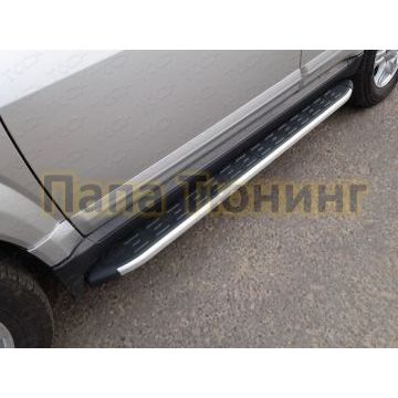 Пороги алюминиевые ТСС с накладкой для Great Wall Hover H3 New 2014-2015