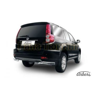 Защита задняя двойные уголки 57-42 мм Slitkoff для Great Wall Hover H3 New 2014-2015