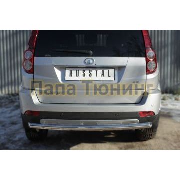 Защита заднего бампера d57 дуга РусСталь для Great Wall Hover H3 2014-