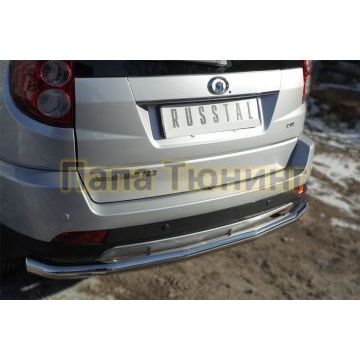 Защита заднего бампера d57 секции РусСталь для Great Wall Hover H3 2014-
