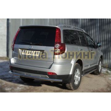 Защита заднего бампера d57 секции РусСталь для Great Wall Hover H3 2014-