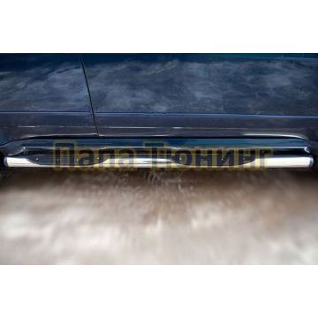 Пороги труба d76 с накладками вариант 2 РусСталь для Great Wall Hover H5 2011-2015