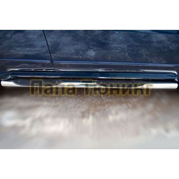 Пороги труба d76 с накладками вариант 3 РусСталь для Great Wall Hover H5 2011-2015