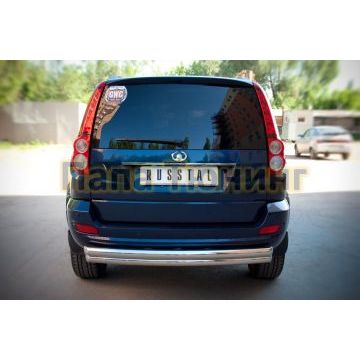 Защита заднего бампера двойная d57-d57 РусСталь для Great Wall Hover H5 2011-2015