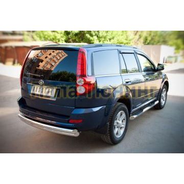 Защита заднего бампера двойная d57-d57 РусСталь для Great Wall Hover H5 2011-2015