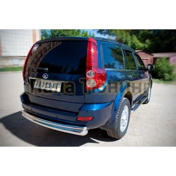 Защита заднего бампера двойная d76-d42 РусСталь для Great Wall Hover H5 2011-2015
