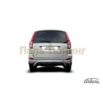 Защита заднего бампера скоба 57 мм Slitkoff для Great Wall Hover H5 2011-2015