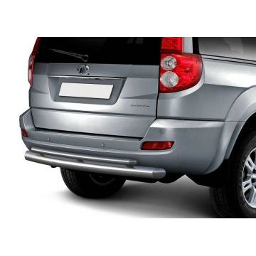 Защита заднего бампера двойная 76-42 мм Rival для Great Wall Hover H5 2011-2015