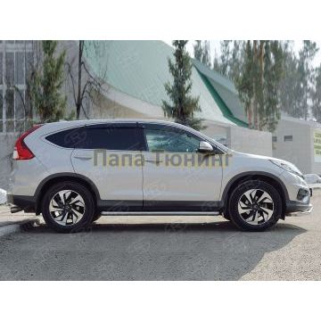 Пороги труба d57 вариант 1 РусСталь для Honda CR-V 2015-2017