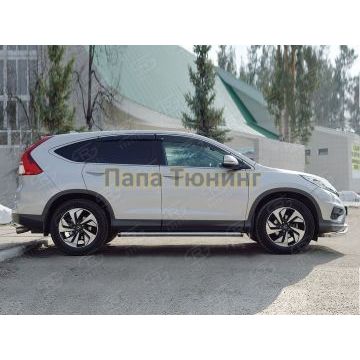 Пороги труба d57 вариант 2 РусСталь для Honda CR-V 2015-2017
