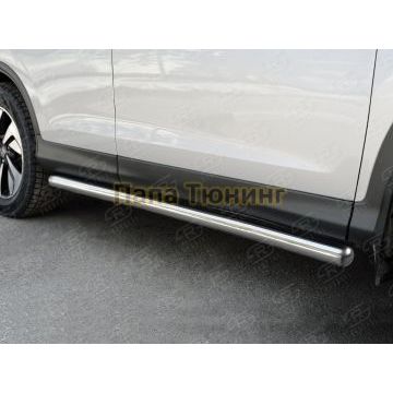 Пороги труба d57 вариант 3 РусСталь для Honda CR-V 2015-2017