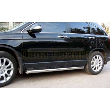 Пороги труба d57 вариант 1 РусСталь для Honda CR-V 2007-2010