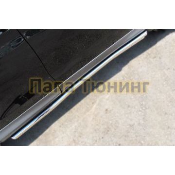 Пороги труба двойная 42-d42 секции РусСталь для Honda CR-V 2012-2015