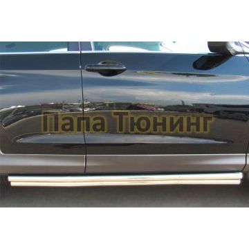 Пороги труба двойная 42-d42 секции РусСталь для Honda CR-V 2012-2015