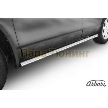 Защита штатных порогов труба 57 мм Slitkoff для Honda CR-V 2010-2012 Защита штатных порогов труба 57 мм Slitkoff для Honda CR-V 2010-2012