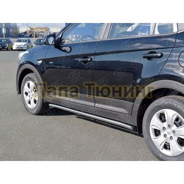 Пороги труба d42 вариант 3 РусСталь для Hyundai Creta 2016-2021