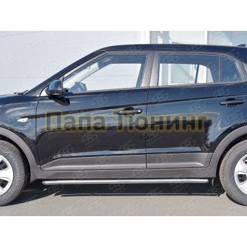 Пороги труба d42 вариант 3 РусСталь для Hyundai Creta 2016-2021