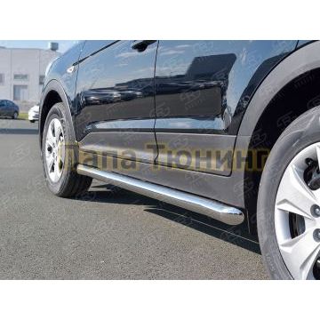 Пороги труба d57 вариант 1 РусСталь для Hyundai Creta 2016-2021