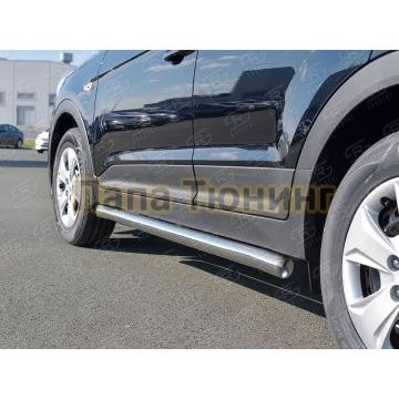 Пороги труба d57 вариант 3 РусСталь для Hyundai Creta 2016-2021